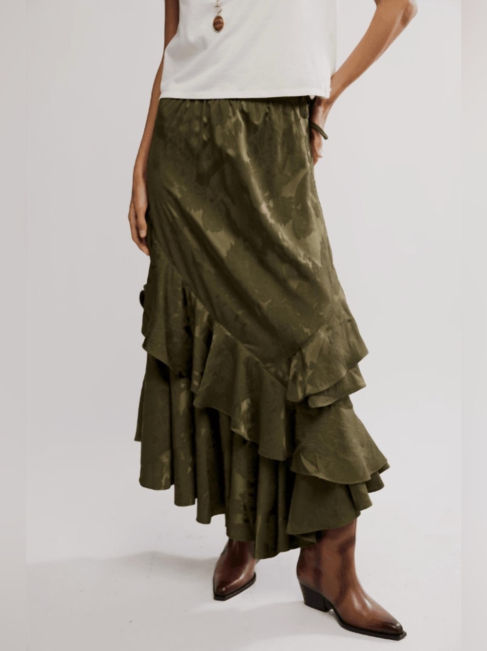 NWT Free People Autumn Promenade Maxi Skirt Sz 4